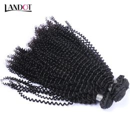 Wefts Brazilian Kinky Curly Virgin Human Hair Weave Bundles Unprocessed Peruvian Malaysian Indian Cambodian Mongolian Curly Remy Hair Ex