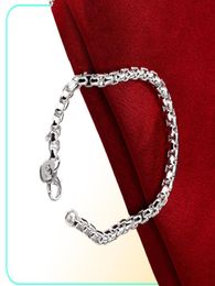 New round Bracelet added brand sterling silver plated bracelet New arrival fashion men and women 925 silver bracelet SPB1578075179