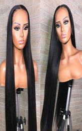 Bythair Silky Straight Full Lace Human Hair Wigs Pre Plucked With Baby Hair Silk Bae Lace Front Wig For Black Women Bleached Knots8984198