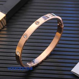 High quality Edition Bracelet Light Luxury Carter Fashion Couple Stainless Steel Hand Jewellery Ten Diamond Titanium Trend Full Sky With Original Box Pan