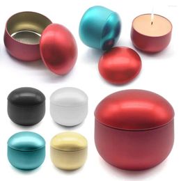 Storage Bottles 1pc Tinplate Candle Tin Round Containers Cosmetic Jar Oil Cream Pot Sealed Metal Can Travel