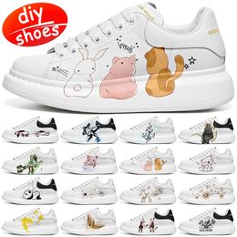 Customized shoes custom pattern board shoes Cartoon lovers diy shoes casual shoes men women shoes outdoor sneaker sport black white blue big size eur 35-49