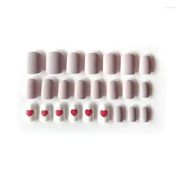 False Nails Healthy And Non-toxic Wear-resistant Heart-shaped Pattern Scratch Resistant Easy To Use Acrylic Nail Enhancement Products Matte