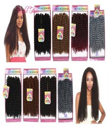 Synthetic braided deep wave 3pcpack SYNTHETIC HAIR Bouncy Curl 10inch crochet braids hair 3X BraidS Savana bohemian MARLEY BRAIDI3363814