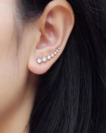 Wedding Party Jewellery Fashion Zircon Ear Cuffs Women Ear Clips Gold Silver Plated Luxury Rhinestone Earrings For Bride9208189