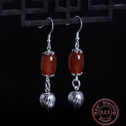 Dangle Earrings Amxiu DIY Handmade 925 Sterling Silver Vintage Antique Jewellery Long Tassel For Women