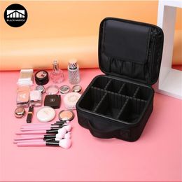 Portable Storage Bag with Adjustable Dividers for Cosmetic Beauty Organizer Nail Tool Large Capacity Travel Makeup Case240102