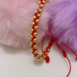 Charm Bracelets Double Layer Small Beads For Women Hand-woven Lucky Red Rope Chinese Style Accessories