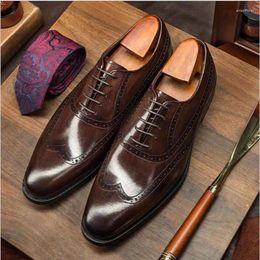 Dress Shoes Sipriks Spring Autumn Mens Oxfords British Style Office Career Brogues Full Grain Leather Wedding Gents Suit X