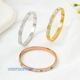 Bangle Car tires's bracelet Gold Smooth Face New Full Sky Star Bracelet Stainless Steel Nail Card Home High grade Fashion Charm Hot Selling With Original Box