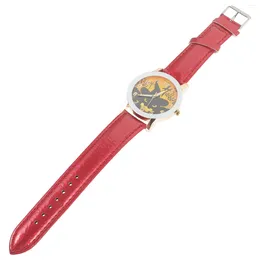 Wristwatches Halloween Unique Watch Calibration Quartz Men Women Casual (Red)