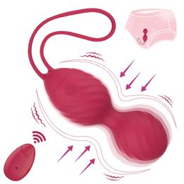 Vaginal Tighten Exercise Vibrator Shrinking Kegel Balls Ben wa ball G Spot Eggs Wireless Remote Control Women Sex Toys 240102