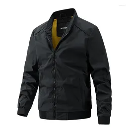 Men S Jackets Standing Collar Business Jacket High Quality Casual Thin Baseball Fashionable Clothing