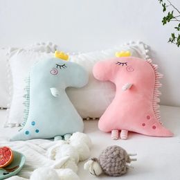 Dinosaur Cushion for Kids Plush Stuffed Toys Baby Room Decor Pillows born Head Protection Wall Bed Decoration Pography 240102