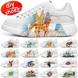 Customized shoes custom pattern board shoes Cartoon lovers diy shoes casual shoes men women shoes outdoor sneaker sport black white big size eur 35-49