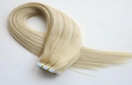 50g 20pcs Tape in Human Hair Extensions 18 20 22 24inch 60A Colour Adhesive Skin Wefts PU Tape human Hair9981221