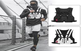 Function Tactical Vest Street Style Chest Bag Vest Outdoor Hip Hop Sports Fitness Men Reflective Top Cycling Fishing Vest Rig Phon4398935