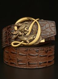 Crocodile Alligator Belt For Men Luxury Strap Automatic Buckle Cowhide Genuine Leather 2020 Designer High Quality Casual Fashion8894156