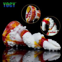 YOCY Silicone Octopus Anal Sex Toy Butt Animal Plug Tentacle Fantasy Dildo Masturbate For Women Men Orgasm Anus Beads 2106294861257818567