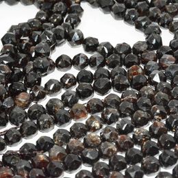 Loose Gemstones Natural Nice Quality Biotite Triangle Faceted Round Beads 8.3mm-8.5mm