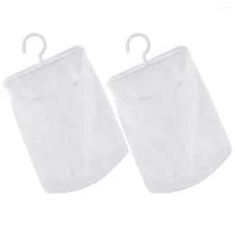 Storage Bags 2Pcs Hanging Grocery Mesh Bag Kitchen Net Pouch Vegetable For Sundries