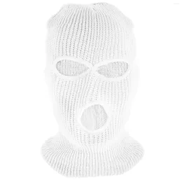 Bandanas Three Hole Wool Hat 3-hole Full Face Mask Cover Ski Knitted For Outdoor Knitting Balaclava