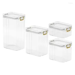 Storage Bottles Clear Jars Empty Pet Containers With Imitation Lids Airtight Stackable Nut Refillable Dispenser Travel Bottle