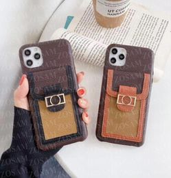 Top Grade Dauphine Pattern Phone Cases For IPhone 13 Mini 13pro 12 12pro 11 Pro Max X Xs Xr 8 7 Plus Leather Skin Case Card Slot C9276128