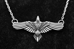 Pendant Necklaces Vintage Silver Colour Eagle Necklace Short Chain Neck Sweater For Men Women's Retro Jewellery