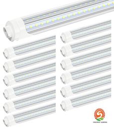 T8 led shop lights T8 R17d Cooler Door Led Tube 5ft bulb light Dual Rows SMD 2835 VShaped Led Light Tube 25pack fluoresent repla2682832