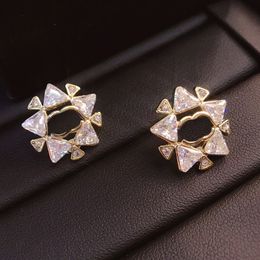 Top Styles Designer Earrings Diamond Stud Pearl Earring Brand Letter 18k Gold Plated Stainless Steel Womens Star Heart Loop Womens Wedding Jewellery Gifts