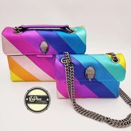 Bag handbag rainbow bags Luxury london leather purse Geiger Designer Women Man stripes Shoulder Fashion Kurt clutch tote cros