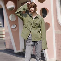 Women's Jackets AEL Drop Shoulder Women Loose Casual Female Tops Coat Ladies British Style Vintage 2024 Autumn