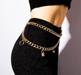 Luxury Women Chain Belt Long Pendant Tassel Multilayer Gold Silver Chain Waistbands Metal Waist Chains Bohemian Jewelry Dress 306927328