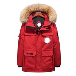 Winter Gooose Down Designer Hooded Ski Jacket Cold Waterproof Thickened Warmth mon women caanada S-3XL 3UDKB