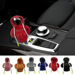 Interior Accessories Car Gear Shift Knob Cover Fashionable Hooded Shirt Stick Case Colourful Automotive Universal Fit