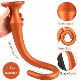 Super Long Silicone Butt Plug Anal Dildo Anus Masturbator Dilator Prostate Massage Adult Sex Toys For Men Woman Gay 240102