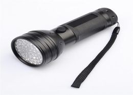 Epacket 395nM 51LED UV Ultraviolet flashlights LED Blacklight Torch light Lighting Lamp Aluminium Shell22082501516