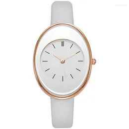 Wristwatches Smvp Minimalist Oval Women Watches Simple Elegant Ladies Wrist Watch Quartz Leather Female Fashion Clock Relogio
