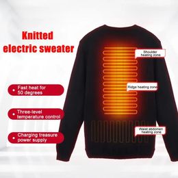 Jackets Intelligent Heating Sweater Men Women Heated Sweaters USB Electric Sweatshirt Warm Carbon Fibre Heated Jacket Winter Vest