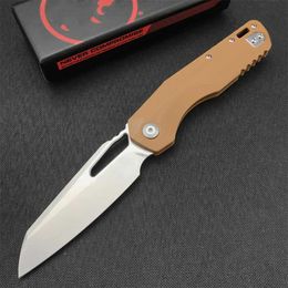 Knife 3 Models Micro MSI Folding Knife with RAM-LOK Tactical Outdoor Hunting Pocket Knives with 3.4 Stonewashed Blade And G10 Handle