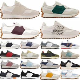 new N 327 sneakers Mens Sports Shoes nb white Navy running shoes blue light camel white grass green sea salt red bean milk Dark Grey womens 327s low Jogging Walking shoes