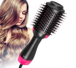 1000W Hair Dryer Air Brush Styler and Volumizer Hair Straightener Curler Comb Roller One Step Electric Ion Blow Dryer Brush3238360