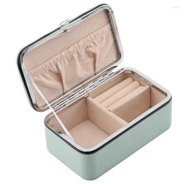 Jewelry Pouches Organizer Display Travel Case Boxes Portable Box PU Leather Grids Storage Necklace Earrings