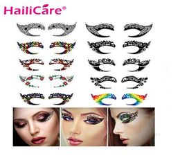 10 pairs Temporary Eye Tattoo Stickers Waterproof DIY Flash Disposable Eyeshadow Eyeliner Face Sticker Halloween Makeup Tool313e5670693