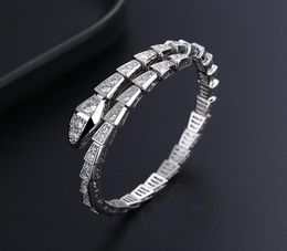 love bangle serpent designer bracelet Jewellery designer diamonds elastic force thick gold plating ne opening High version bone womans bracelets gift7546618