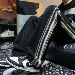 Men's Pants Autumn Winter Korean Style Retro Simple Straight Casual Fashionable Y2K Street Personality Loose Couple Sweat