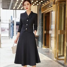 Two Piece Dress UNXX 2024 Spring Women's Wear Petite Suit Ultrashort Fit Slimming Pencil Skirt 2 Set Office Lady Clothes