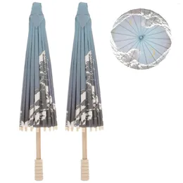 Umbrellas 2 Pcs Japanese Paper Umbrella Cosplay Unique Delicate Decorative Kids Clothes Stage Vintage Dreses Costume Small