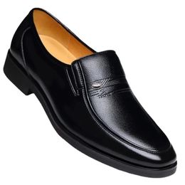 Leather Men Formal Shoes Luxury Brand Men's Loafers Dress Moccasins Breathable Slip on Black Driving Shoes Plus Size 38-44 240102